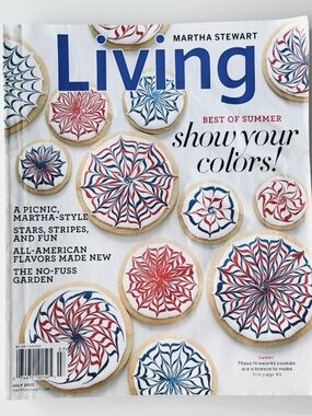 Martha Stewart Living July 2011 Retro Magazine - Fourth of July Summer Issue
